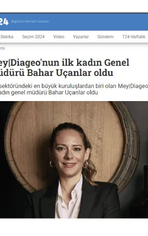 t24.com.tr / Bahar Uçanlar has become the first female General Manager of Mey|Diageo